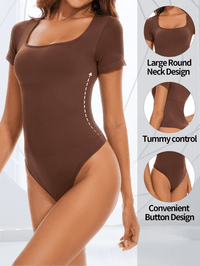 Seamless Short Sleeve Jumpsuit: Abdomen Compression and Butt Lifting Women Shapewear Bodysuits Luxurious Weddings