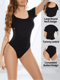 Seamless Short Sleeve Jumpsuit: Abdomen Compression and Butt Lifting Women Shapewear Bodysuits Luxurious Weddings