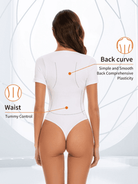 Seamless Short Sleeve Jumpsuit: Abdomen Compression and Butt Lifting Women Shapewear Bodysuits Luxurious Weddings