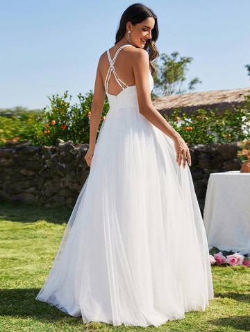 Jessica Lace Bodice Mesh Wedding Dress Wedding Dresses Luxurious Weddings