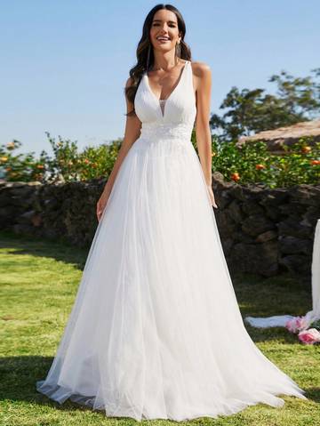 Jessica Lace Bodice Mesh Wedding Dress Wedding Dresses Luxurious Weddings