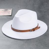 Vintage Wool Top Hat with Leather Buckle -Wedding Accessories Hats Luxurious Weddings