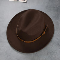 Vintage Wool Top Hat with Leather Buckle -Wedding Accessories Hats Luxurious Weddings