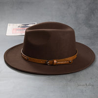 Vintage Wool Top Hat with Leather Buckle -Wedding Accessories Hats Luxurious Weddings