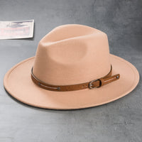 Vintage Wool Top Hat with Leather Buckle -Wedding Accessories Hats Luxurious Weddings