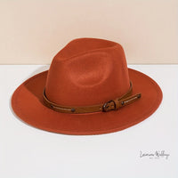 Vintage Wool Top Hat with Leather Buckle -Wedding Accessories Hats Luxurious Weddings