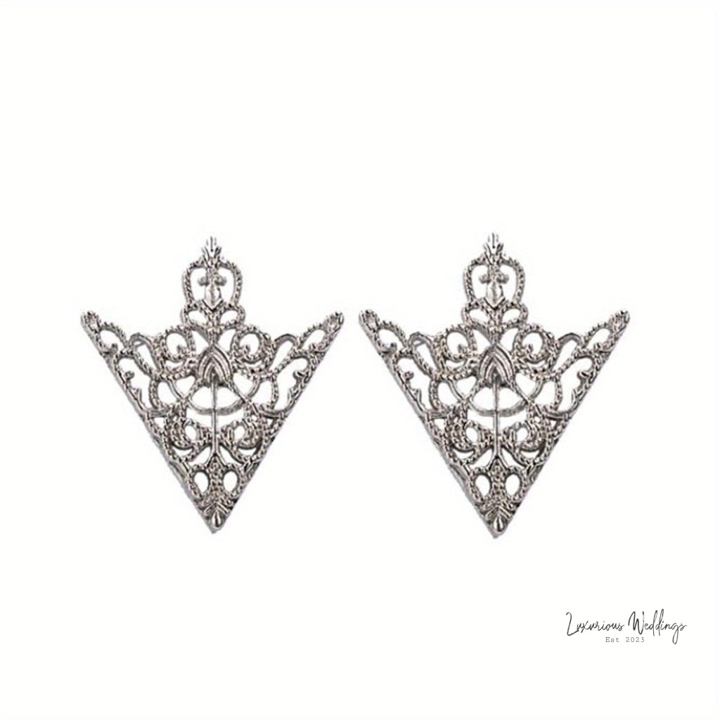 Vintage Collar Buckle Pin - Royal Alloy Design Suit Accessories Luxurious Weddings