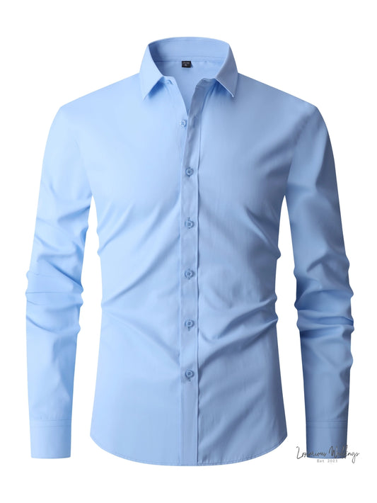 Men's Classic Semi-Formal Button Up Shirt Formal Men's Shirt Luxurious Weddings