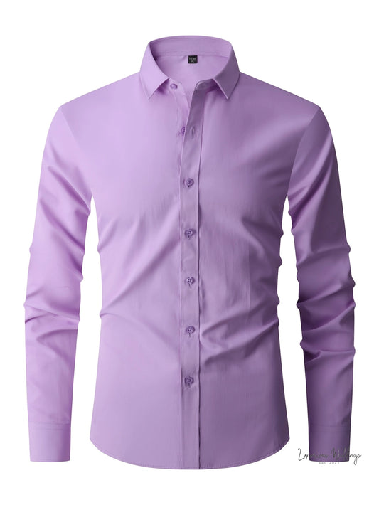 Men's Classic Semi-Formal Button Up Shirt Formal Men's Shirt Luxurious Weddings