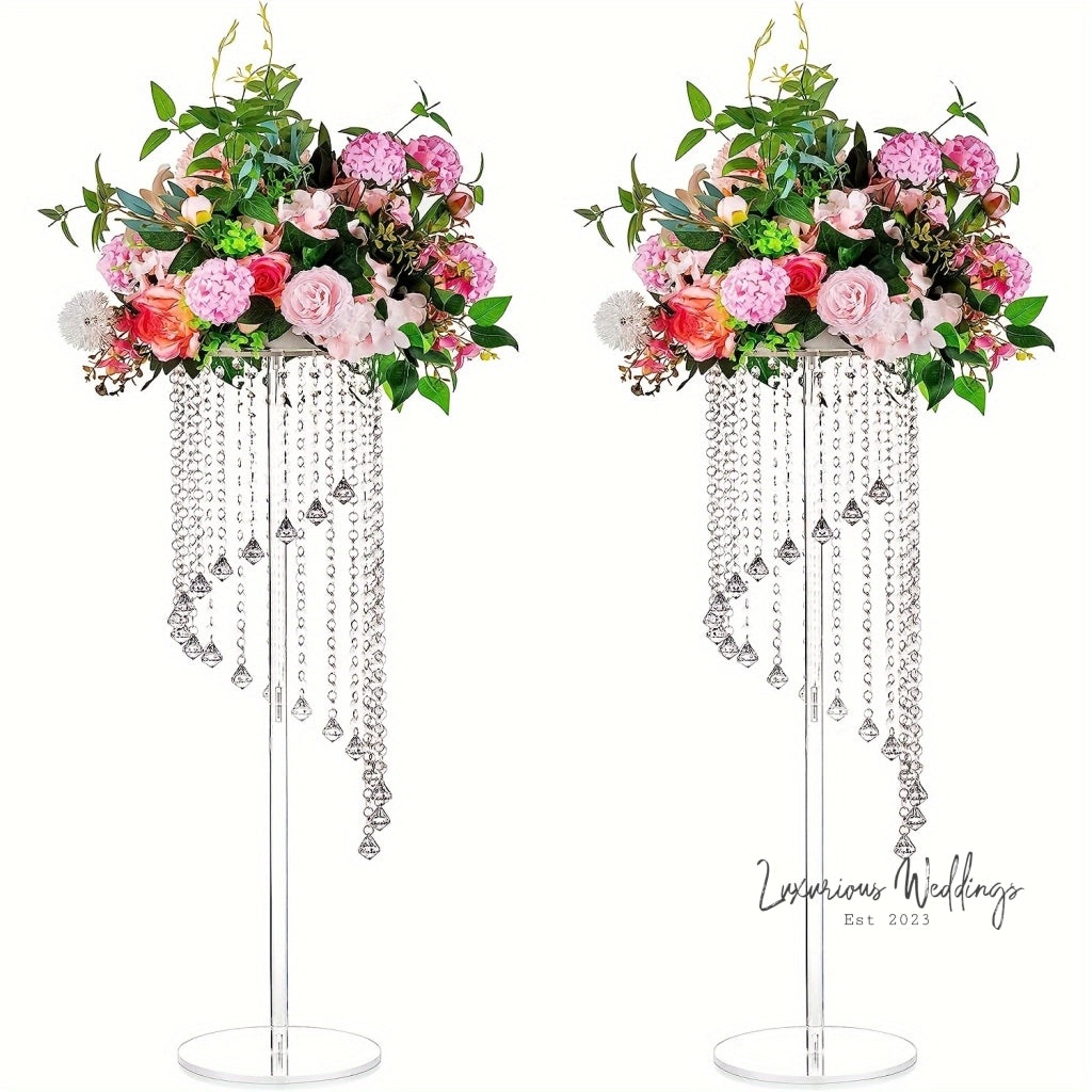 Acrylic Vase Stands - Elegant Wedding Centerpieces - 2 Pcs centerpieces Luxurious Weddings