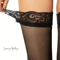 2 Pairs Lace Trim Thigh High Stockings Thigh-High Stockings Luxurious Weddings