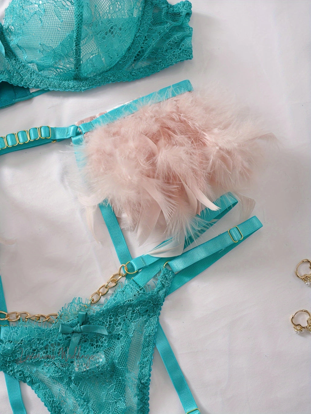 Floral Lace Lingerie Set Bra set Luxurious Weddings