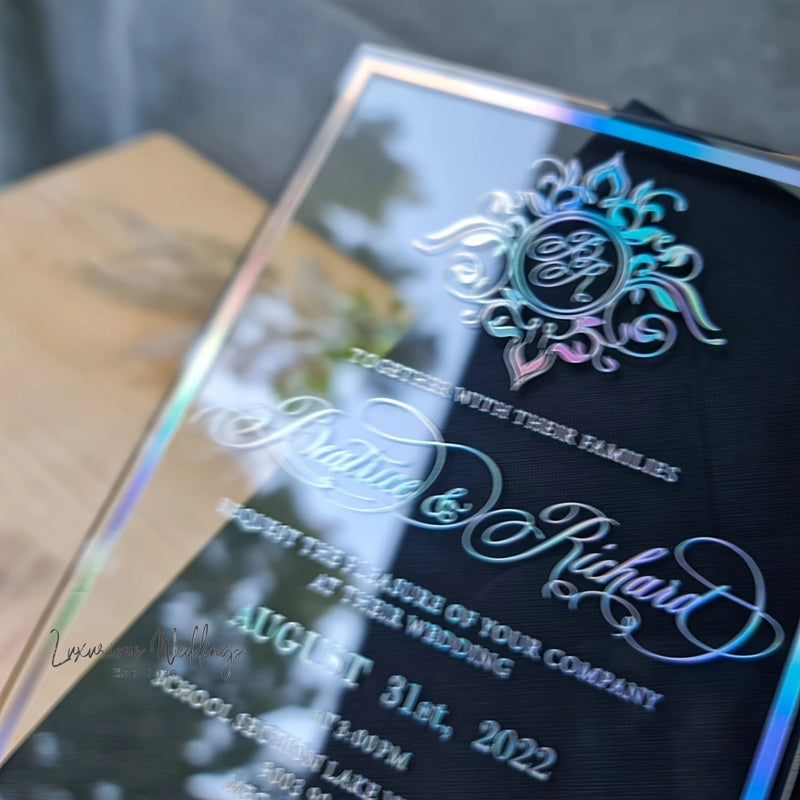 Custom Acrylic Wedding Invitation Invitations Luxurious Weddings