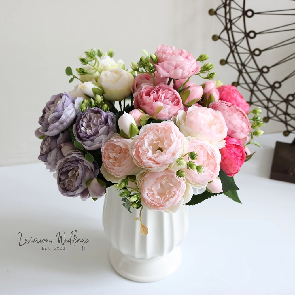 Silk Peony Flowers Peonys Luxurious Weddings