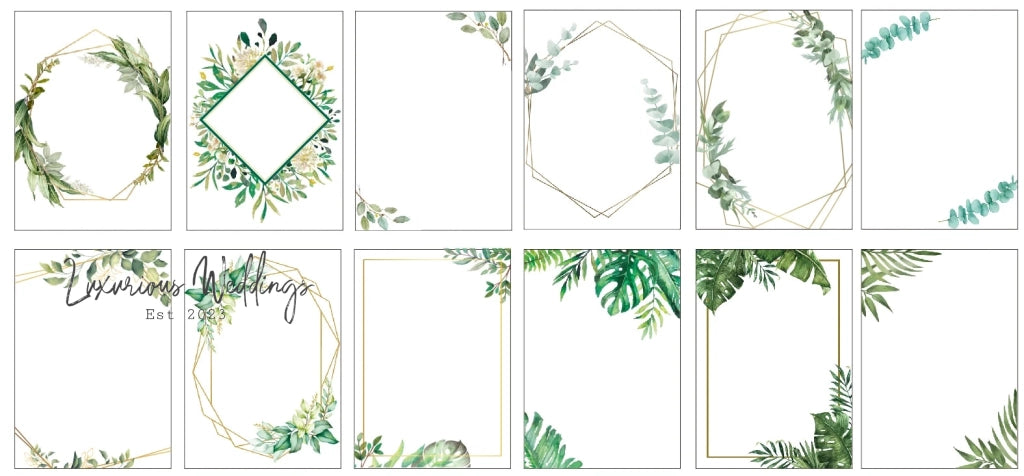 Custom Acrylic Wedding Invitation Set - Mirror Gold, Silver, Rose Gold - 10pcs Invitations Luxurious Weddings