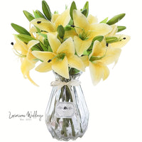Real Touch Artificial Lily Flower Arrangement Artificial Lillies Luxurious Weddings