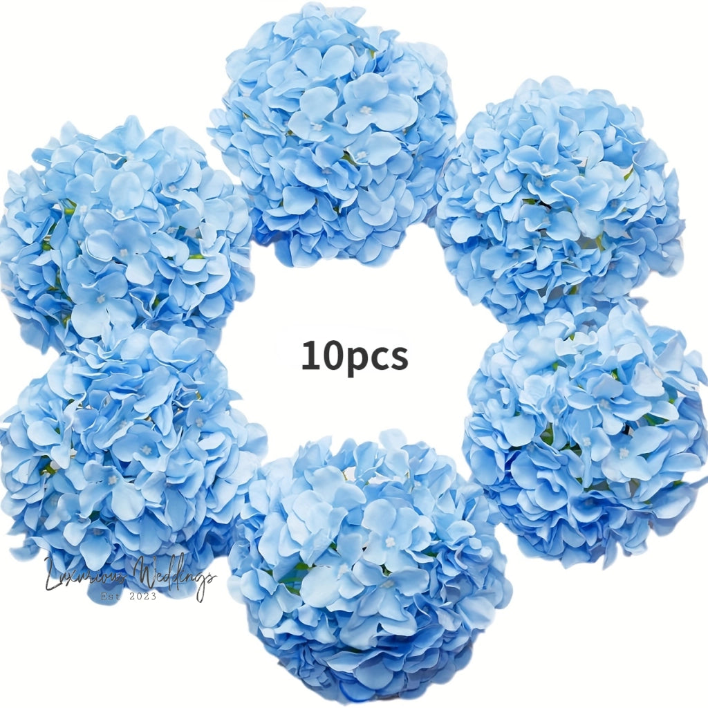 Artificial Hydrangea Flower Heads - Wedding & Home Décor 10Pcs Hydrangea Luxurious Weddings