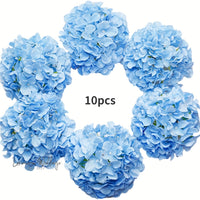 Artificial Hydrangea Flower Heads - Wedding & Home Décor 10Pcs Hydrangea Luxurious Weddings