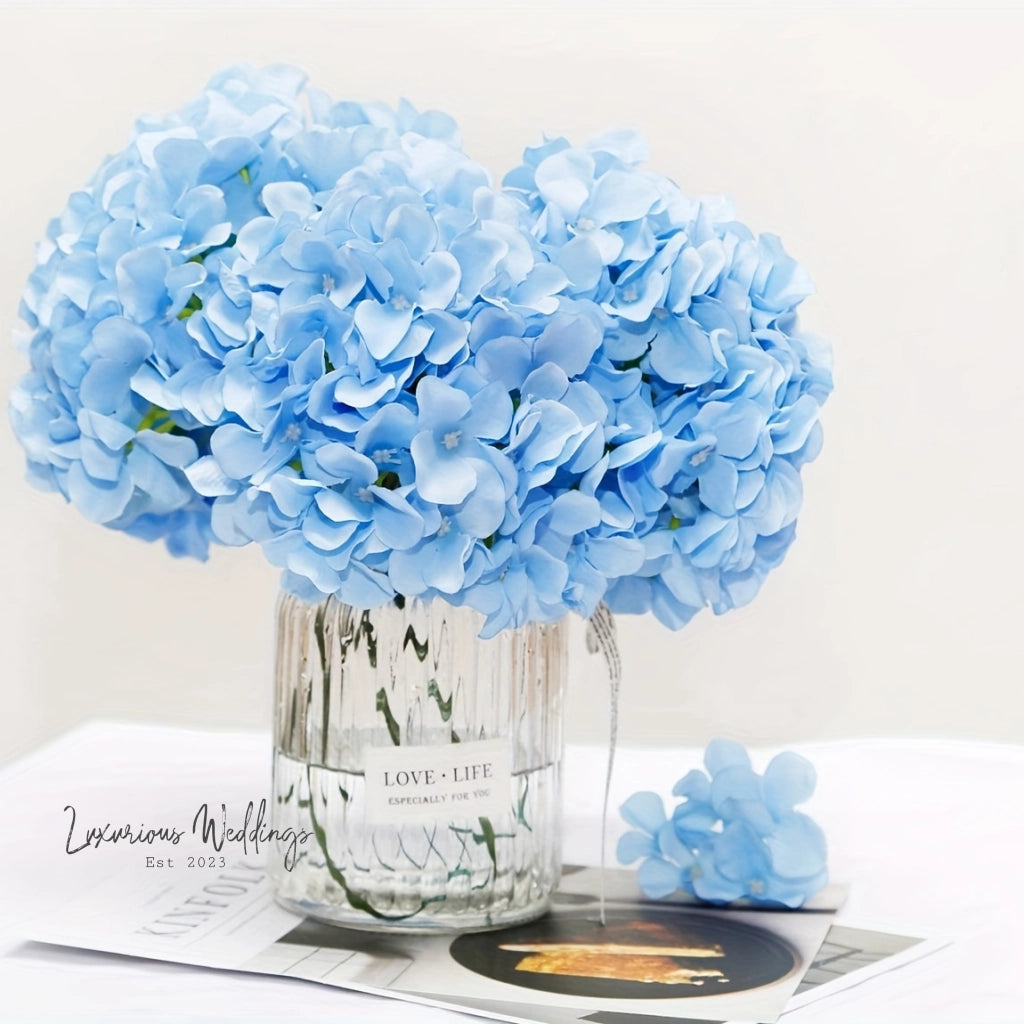 Artificial Hydrangea Flower Heads - Wedding & Home Décor 10Pcs Hydrangea Luxurious Weddings