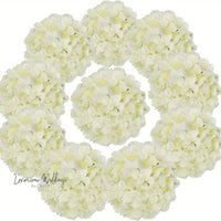 Artificial Hydrangea Flower Heads - Wedding & Home Décor 10Pcs Hydrangea Luxurious Weddings