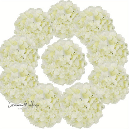 Artificial Hydrangea Flower Heads - Wedding & Home Décor 10Pcs Hydrangea Luxurious Weddings