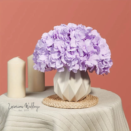 Artificial Hydrangea Flower Heads - Wedding & Home Décor 10Pcs Hydrangea Luxurious Weddings