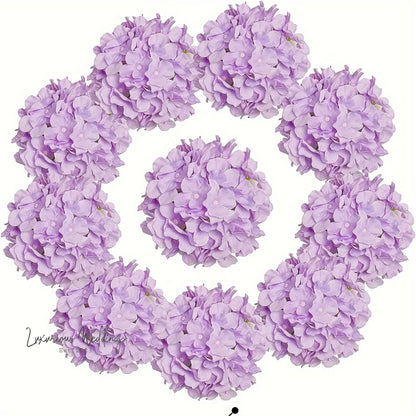 Artificial Hydrangea Flower Heads - Wedding & Home Décor 10Pcs Hydrangea Luxurious Weddings