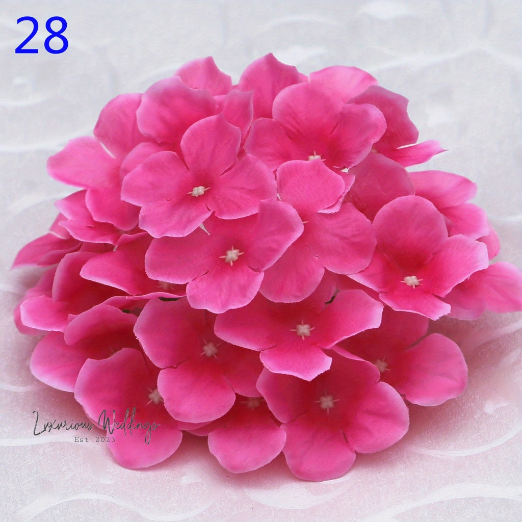 Artificial Hydrangea Flower Heads - Wedding & Home Décor 10Pcs Hydrangea Luxurious Weddings