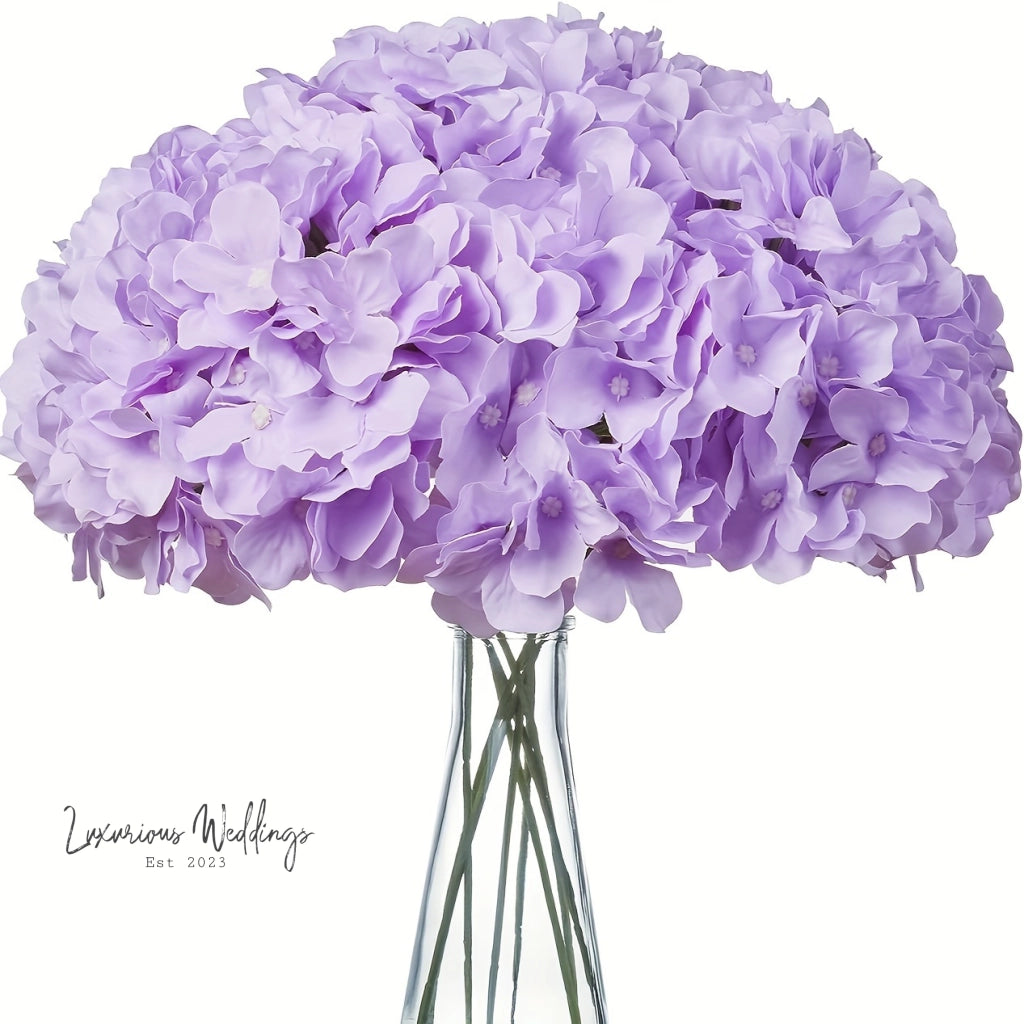 Artificial Hydrangea Flower Heads - Wedding & Home Décor 10Pcs Hydrangea Luxurious Weddings