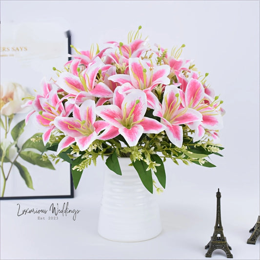 Real Touch Tiger Lily Bouquet - Perfect for Weddings Real Touch Tiger Lillies Luxurious Weddings