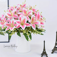 Real Touch Tiger Lily Bouquet - Perfect for Weddings Real Touch Tiger Lillies Luxurious Weddings