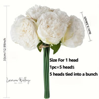 5 Artificial Peonies 1 bunch 5 heads Artificial Peonies Luxurious Weddings