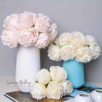 5 Artificial Peonies 1 bunch 5 heads Artificial Peonies Luxurious Weddings