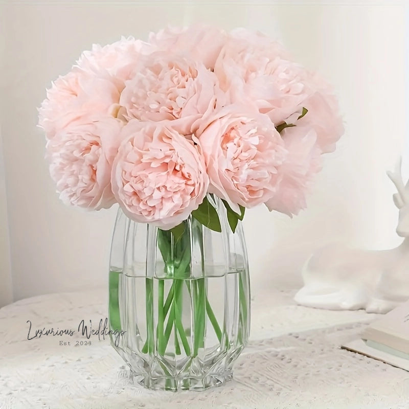 5 Artificial Peonies 1 bunch 5 heads Artificial Peonies Luxurious Weddings