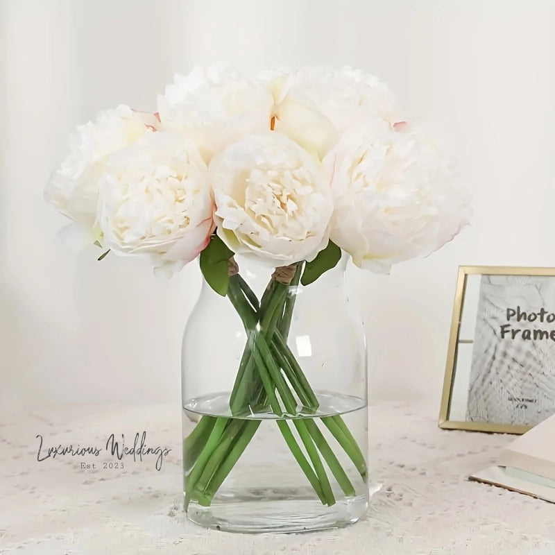 5 Artificial Peonies 1 bunch 5 heads Artificial Peonies Luxurious Weddings