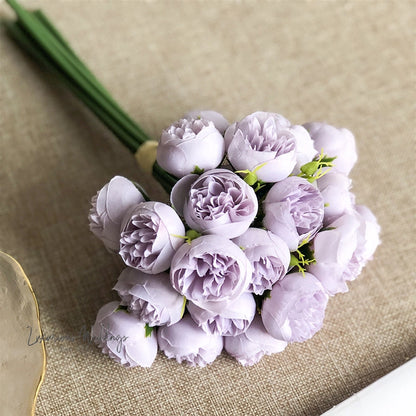 Artificial Camellia Bouquet 27pcs Artificial Camelias Luxurious Weddings
