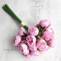 Artificial Camellia Bouquet 27pcs Artificial Camelias Luxurious Weddings