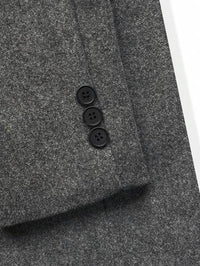 Men's Business Style Solid Color Long Sleeve Knitted Overcoat Men Overcoats Luxurious Weddings