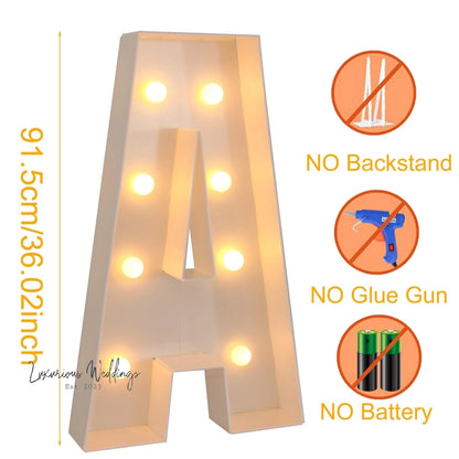 LED Light Frame Box for Events - 91.5CM Giant Size Lighting background Luxurious Weddings