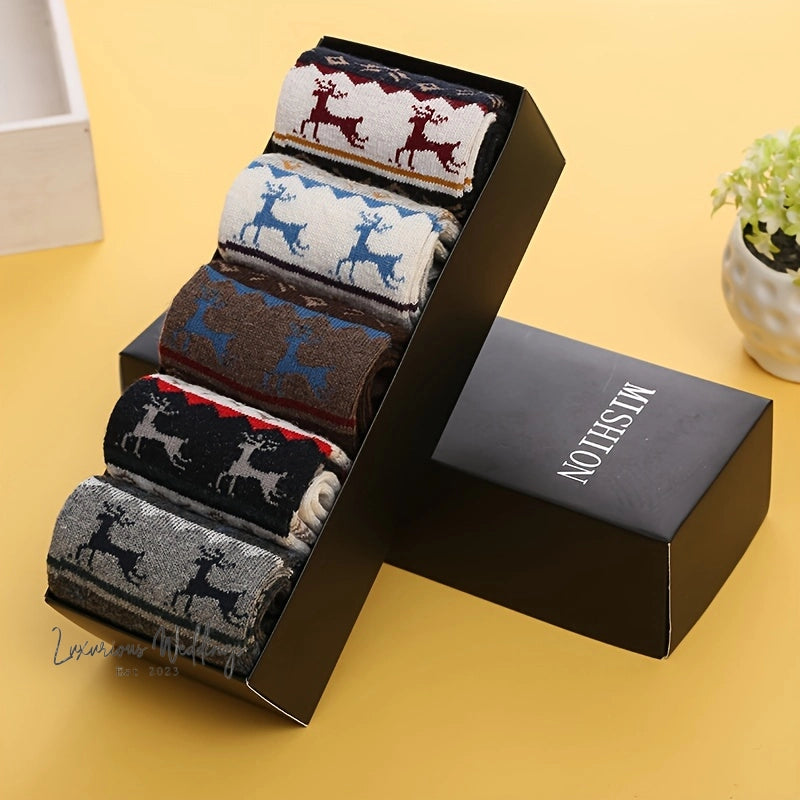 Men's Geometric Pattern Crew Socks Mens socks Luxurious Weddings