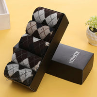 Men's Geometric Pattern Crew Socks Mens socks Luxurious Weddings