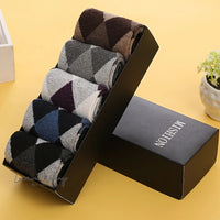 Men's Geometric Pattern Crew Socks Mens socks Luxurious Weddings