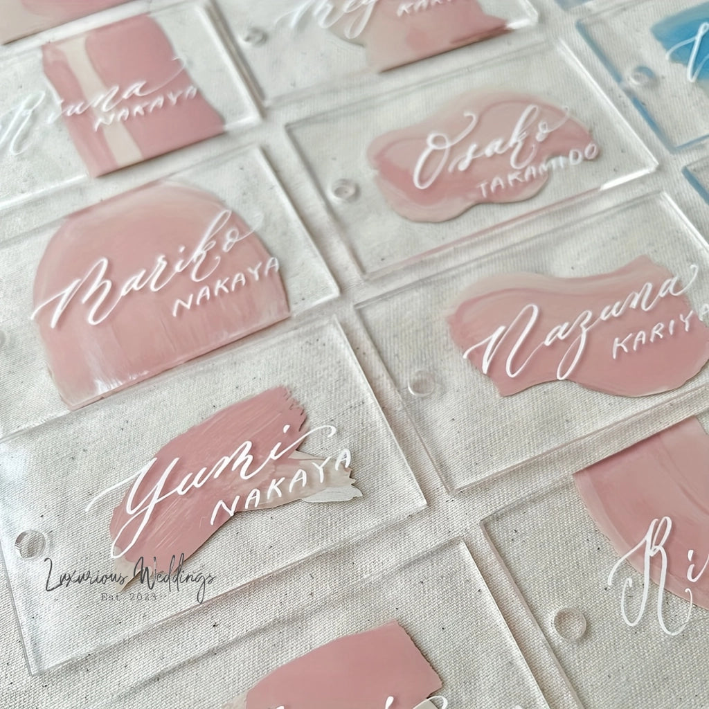 50 Acrylic Place Cards Place Cards Luxurious Weddings