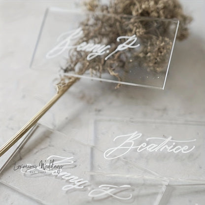 50 Acrylic Place Cards Place Cards Luxurious Weddings