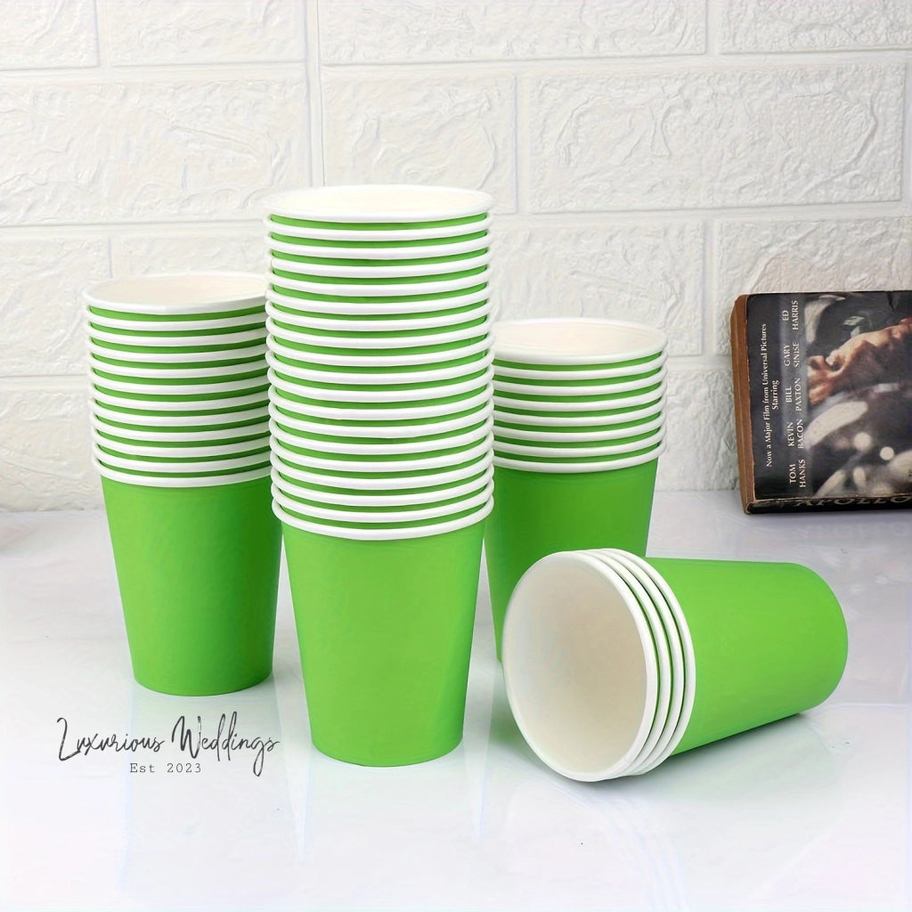 Plastic Party Cups 25pcs Green Party Cups - Perfect for Weddings, Parties, and Holidays! Plastic Disposable Cups Luxurious Weddings
