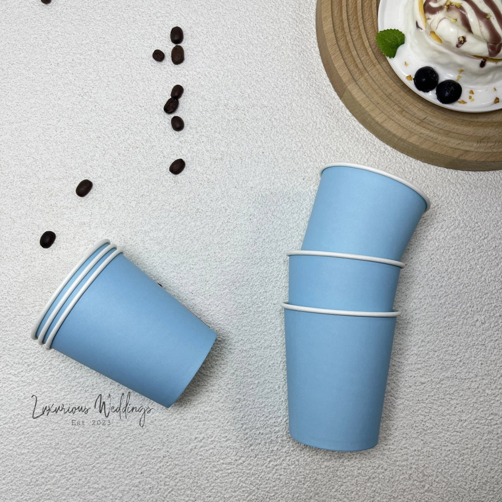 Plastic Party Cups Upgrade Your Party with 50 Blue Paper Cups Plastic Disposable Cups Luxurious Weddings