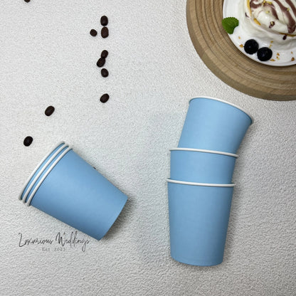 Plastic Party Cups Upgrade Your Party with 50 Blue Paper Cups Plastic Disposable Cups Luxurious Weddings