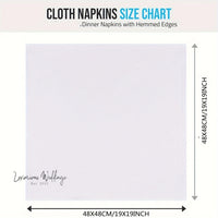 Event Napkins 12 Pack Cotton White Cloth Napkins Napkins Luxurious Weddings