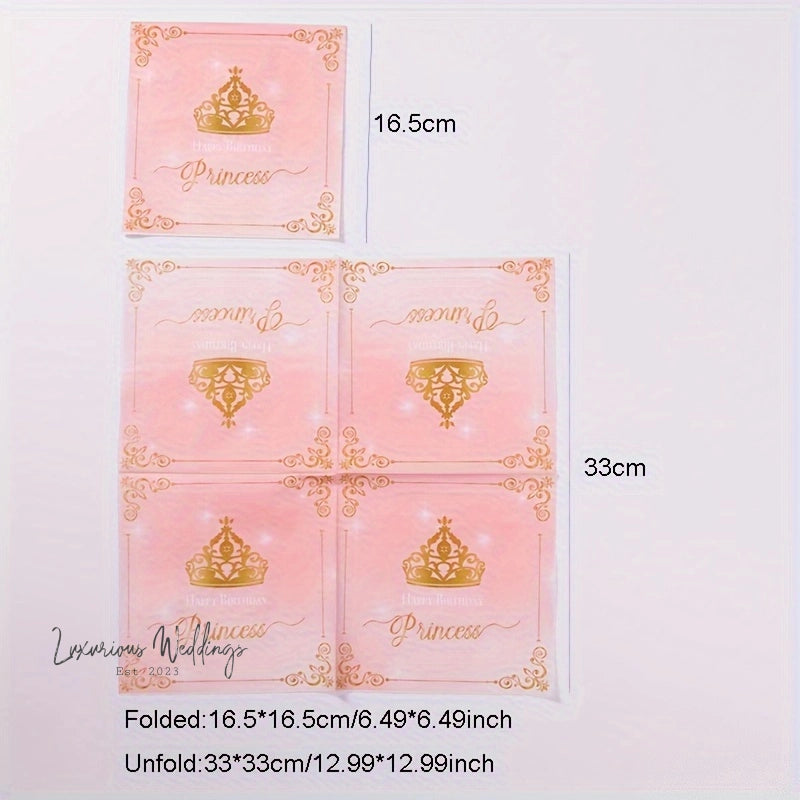 Princess-Themed Napkins Napkins Luxurious Weddings