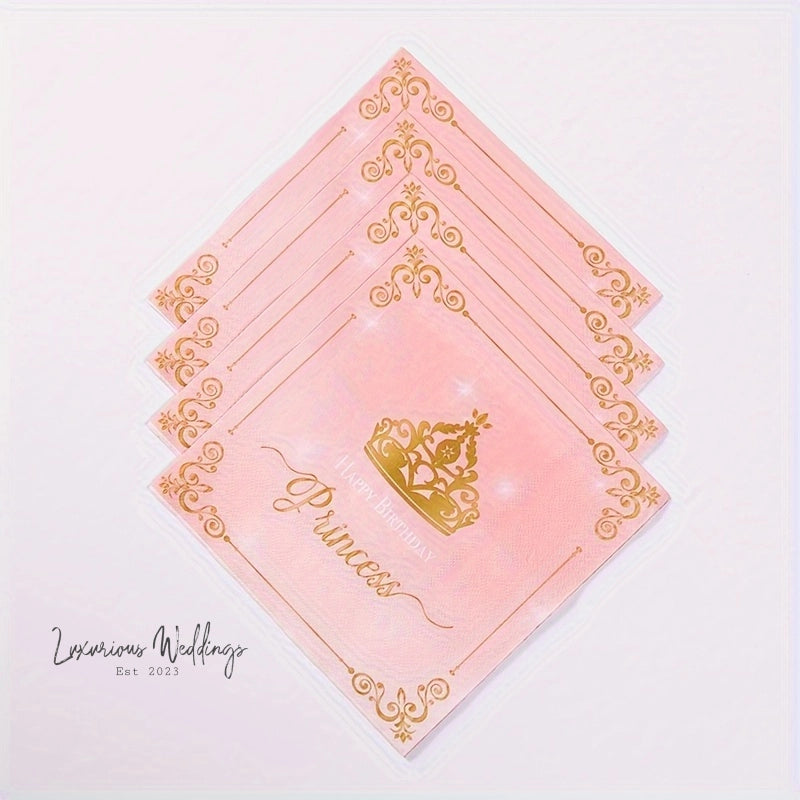 Princess-Themed Napkins Napkins Luxurious Weddings